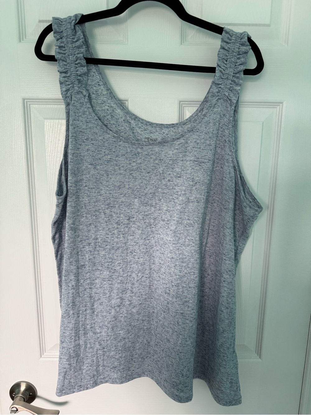 Penningtons Light Gray Ruched Strap Tank Top